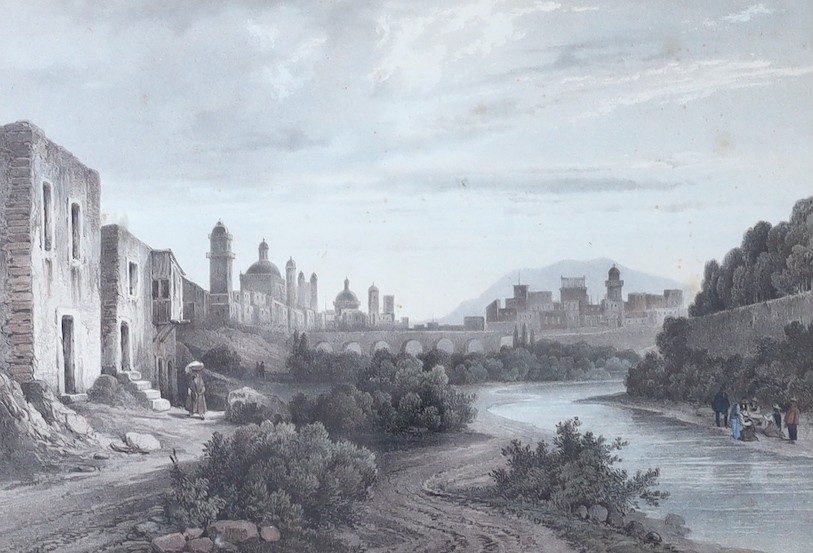 After Theodore Auguste Fisquet (1813-1890), lithography by Louis Pierre Alphonse Birchebois (1801-1850) , Three views in Lima, Peru - ‘’Pont sur le Rimac, a Lima’’, ‘’Convent de San Francisco a Lima’’ and ‘’Cathedrale de